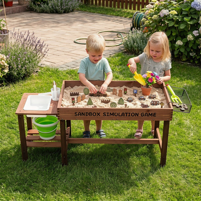 Sensory Sand & Water Table with Pump and 33 Accessories