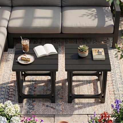 Adirondack Side Table 18" Outdoor HDPE Slatted