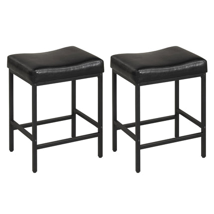 Set of 2 25 Inch Counter Height Bar Chairs for Kitchen Island