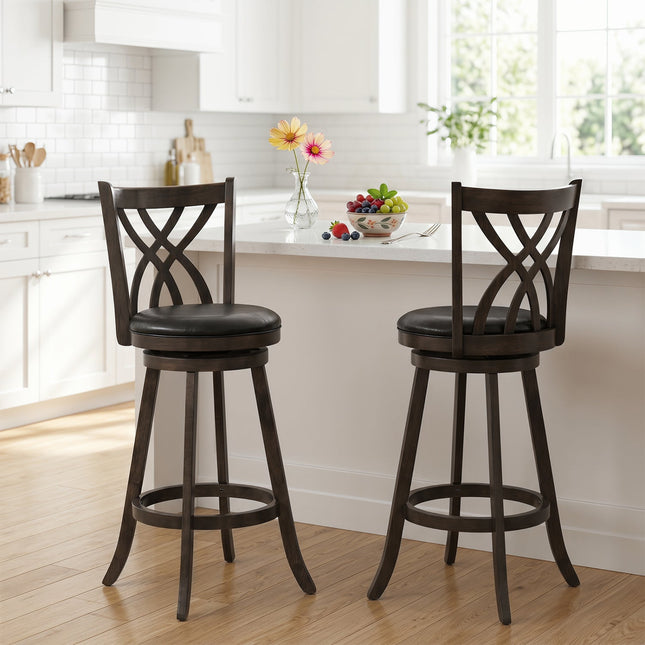 Counter Height Swivel Bar Stools Set of 2 - 29 Inch