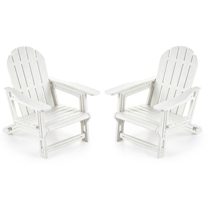 Kids Adirondack Chairs Set of 2 - All-Weather HDPE Outdoor