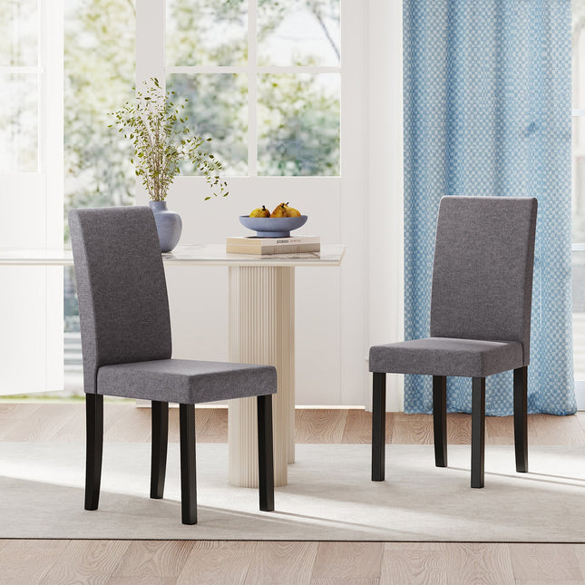 Set of 2 Dining Chair Mid-Century Modern Fabric Upholstered Parson Chairs