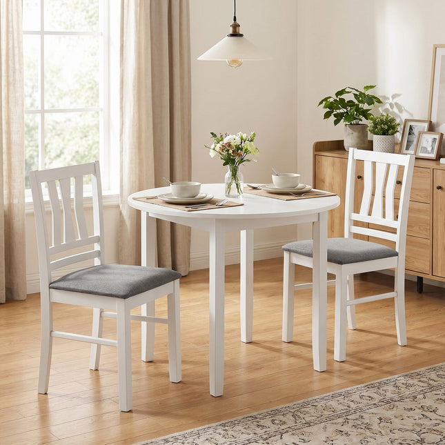 Upholstered Dining Chairs Set of 2 with Wood Frame