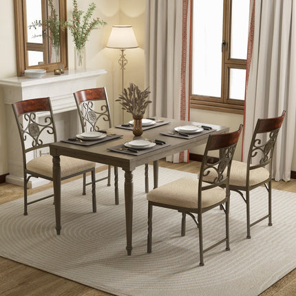 Dining Chairs Set of 4 with Cushioned Seats and High Back