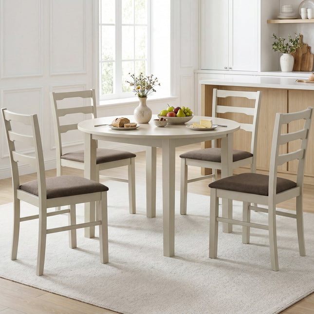 Upholstered Dining Chairs Set of 4 with Wood Frame