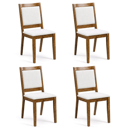 Upholstered Dining Chairs Set of 4 with Padded Backrest