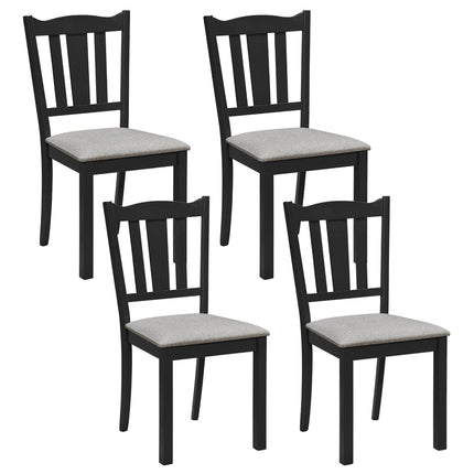 Wooden Dining Chairs Set of 4 with Padded Cushion Seats