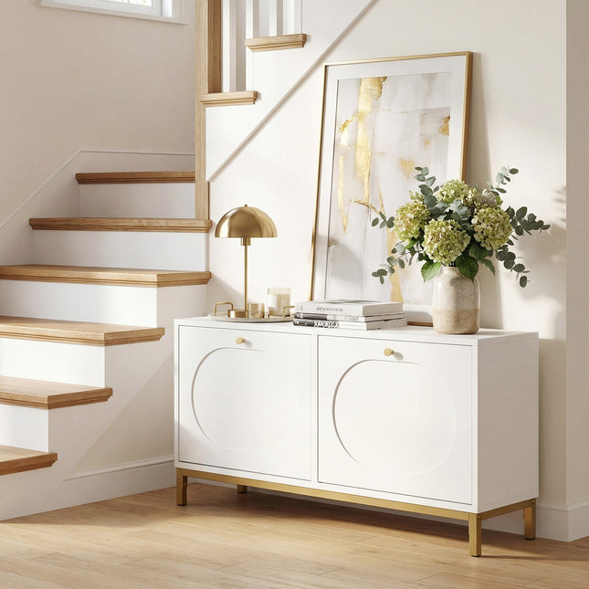 Shoe Storage Bench Narrow Entryway Bench with 2 Flip Drawers Adjustable Shelves-White