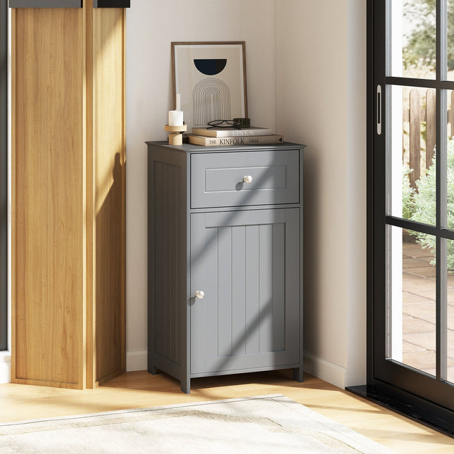 Single Door Bathroom Cabinet with Adjustable Shelf and Drawer