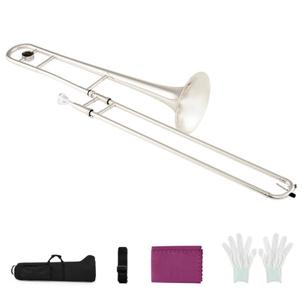 Slide Trombone for Beginners with Case and Shoulder Strap