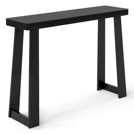 Solid Rubber Wood Console Table 43inch Narrow Entryway Table with Thick Tabletop and Stable Base