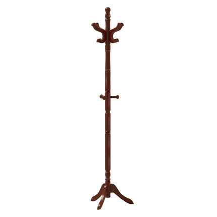 Solid Wood Hall Tree with 11 Hooks and 3 Height Options for Entryway