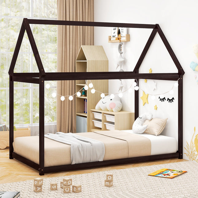Stable Kids Platform Floor Bed with Roof an