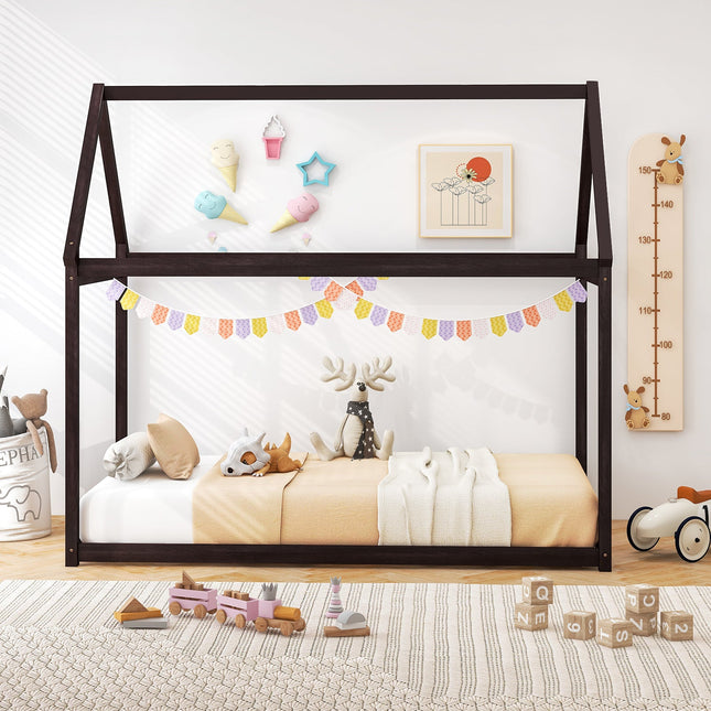 Stable Kids Platform Floor Bed with Roof an