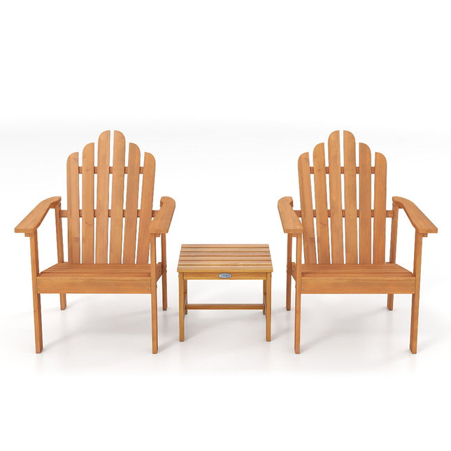 Adirondack Chair Set of 2 with Side Table - Stackable