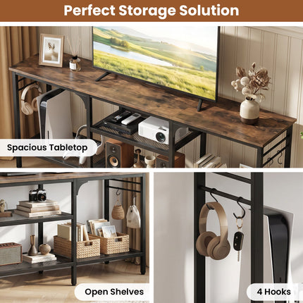 TV Stand for TVs up to 65 Inch with 3-Tier Open Shelves