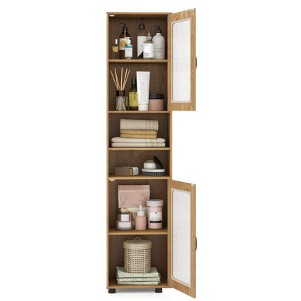 Tall Bathroom Storage Cabinet 67 Inches Freestanding Storage Organizer