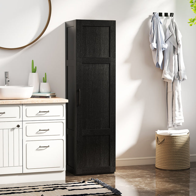 Tall Storage Cabinet with 4 Storage Shelves for Bathroom Living Room