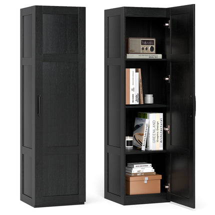 Tall Storage Cabinet with 4 Storage Shelves for Bathroom Living Room