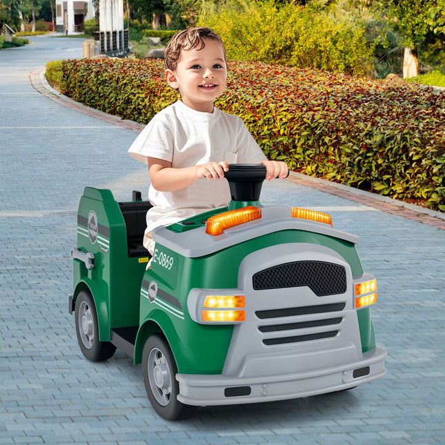12V Toddler Fire Toy Car with Shovel and Wrench for Ages 37-95 Months