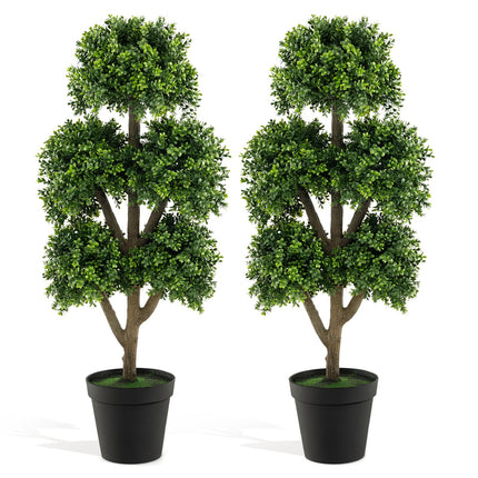 45 Inch Artificial Boxwood Topiary Ball Tree