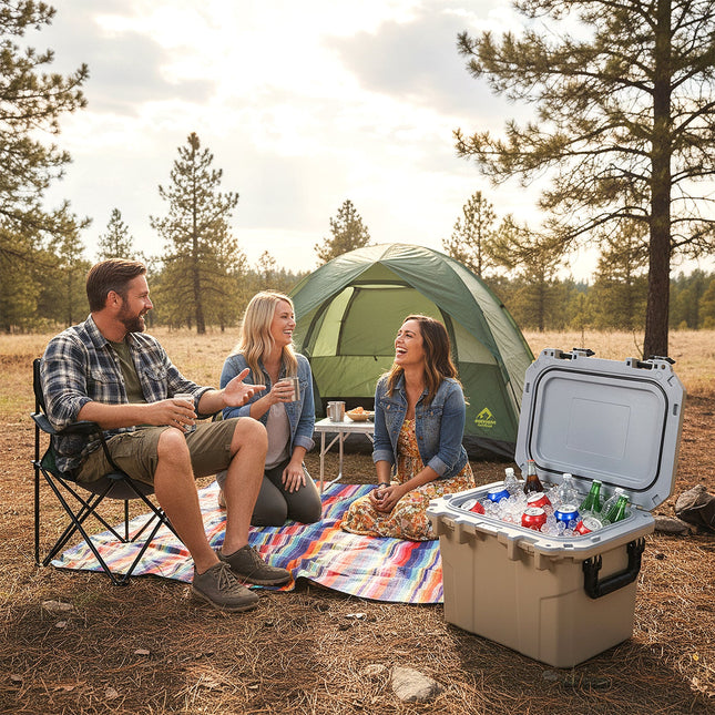 Ultra-Light Injection Molded Cooler 53 QT Hard Ice Chest