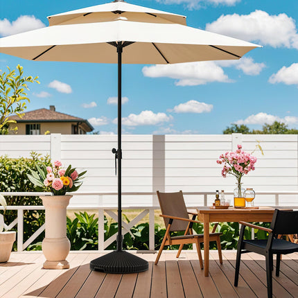 Outdoor Umbrella Base with Shell Texture - Water & Sand Fill