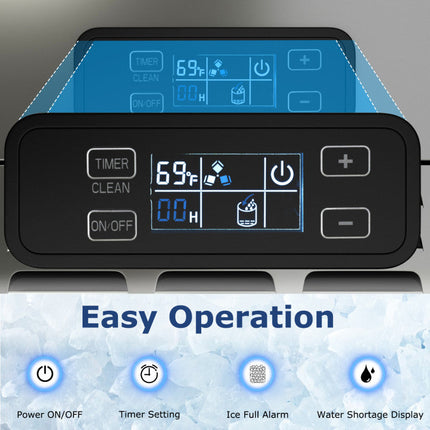 Under Counter Nugget Ice Maker with Timer & Self-Cleaning
