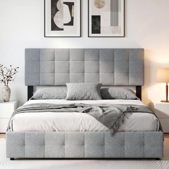 Upholstered Headboard Queen/Full Size with Adjustable Legs