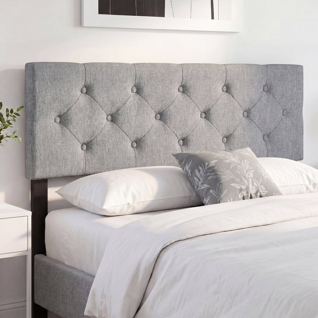 Upholstered Tufted Headboard Queen/Full Size with Adjustable Legs
