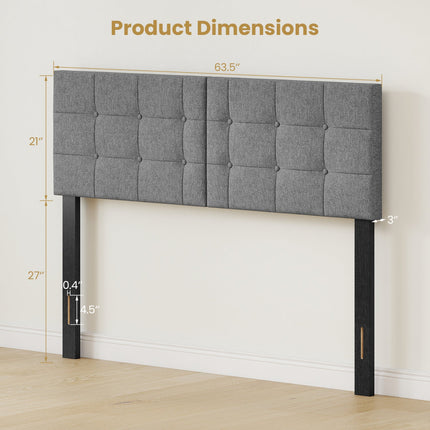 Adjustable Upholstered Headboard for Full/Queen Beds