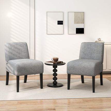 Upholstered Living Room Chair with Rubber Wood Legs