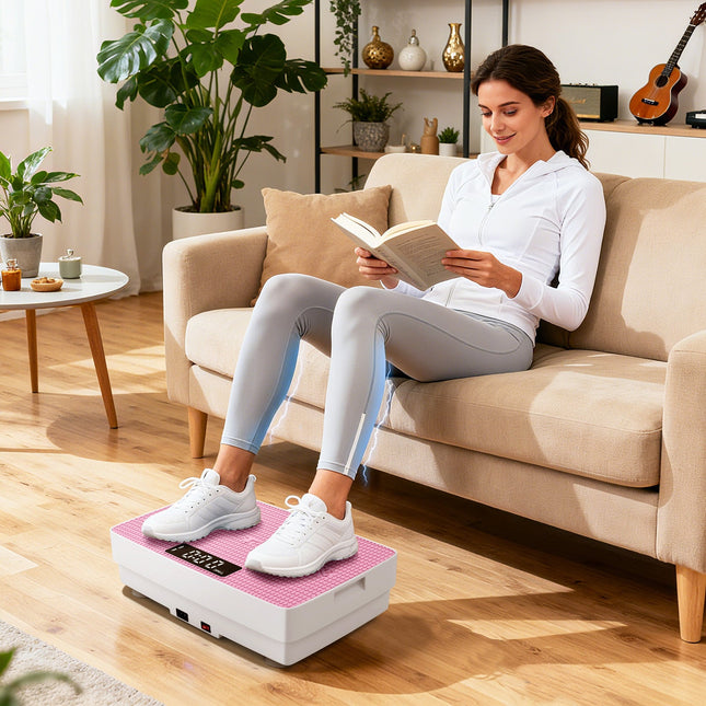 Vibration Plate Exercise Machine with Gravity Sensor and Remote Control for Home Gym