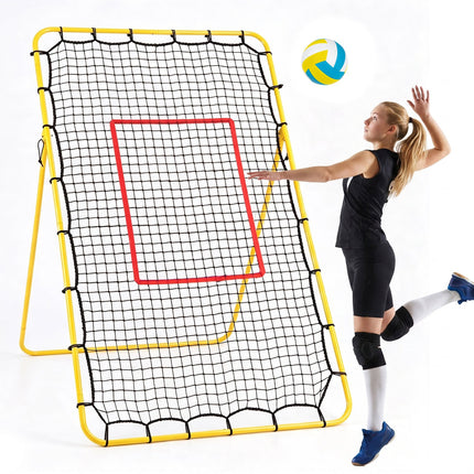 Volleyball Rebounder Net with 4 Adjustable Angles