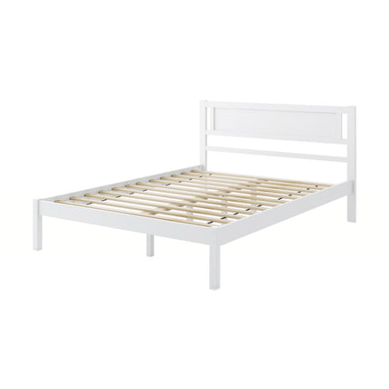 Twin/Full/Queen Size Wood Bed Frame with Headboard and Wooden Slats Support