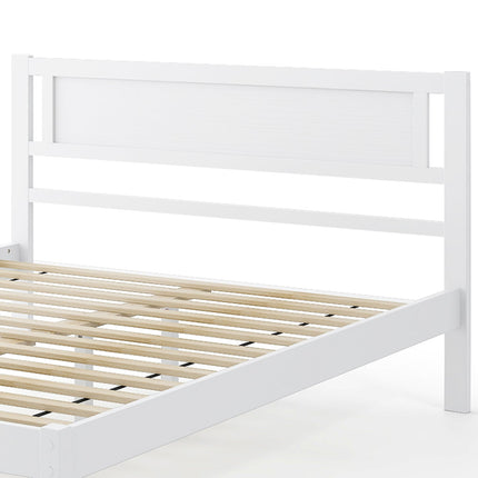 Twin/Full/Queen Size Wood Bed Frame with Headboard and Wooden Slats Support