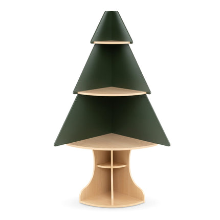 Corner Tree Bookshelf with Toy Storage for Kids