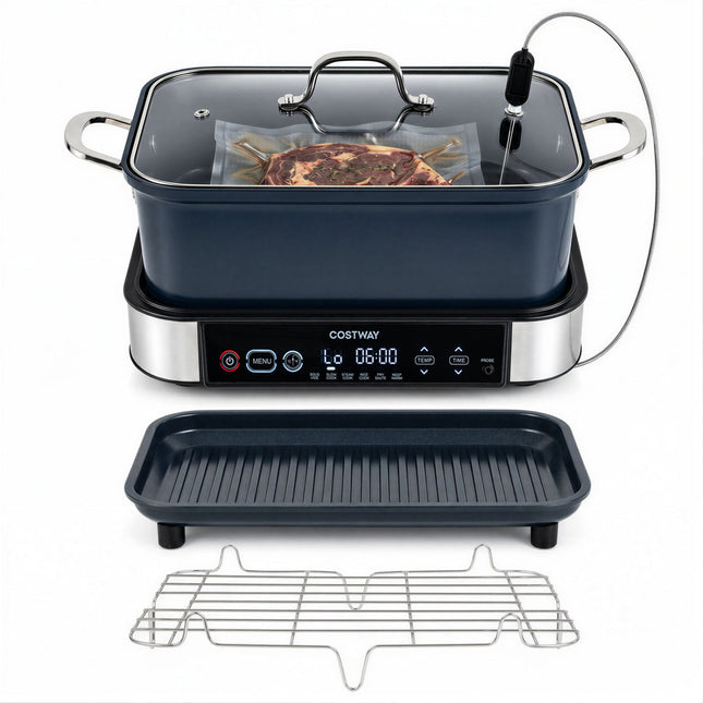 6-in-1 Programmable Slow Cooker with Timer and Keep Warm