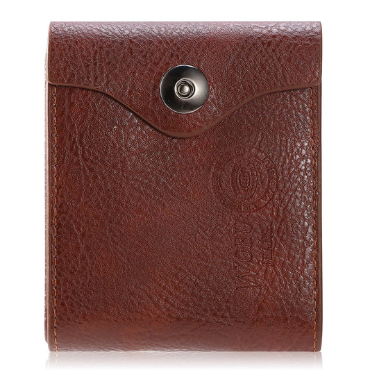 MenÕs Wallet PU Leather Bifold Purse Slim RFID Blocking Card Holder Cases w/ 2 ID Window Coin Pocket