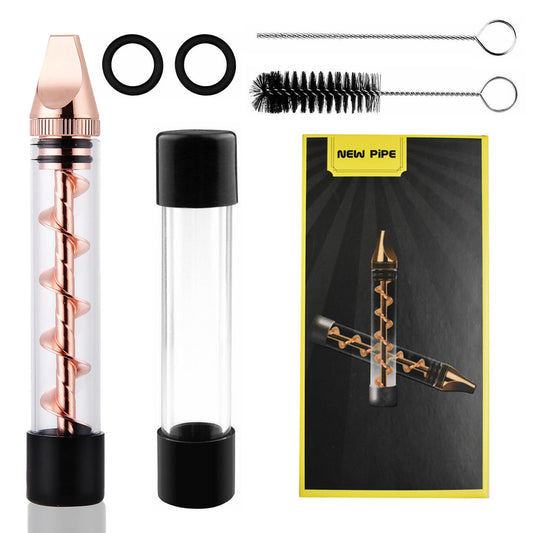 7-in-1 Glass Twisty Blunt Kit – Grinder, Metal Tip & Brush