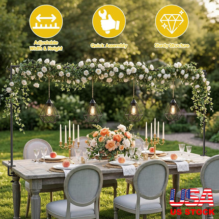Adjustable Table Arch Stand for Balloon & Floral Decorations