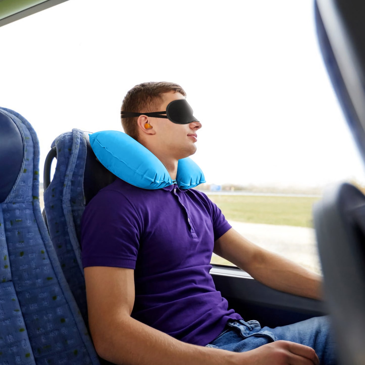 Travel Pillow Inflatable U Shape Neck Pillow Neck Support Head Rest Office Nap Car Airplane Cushion