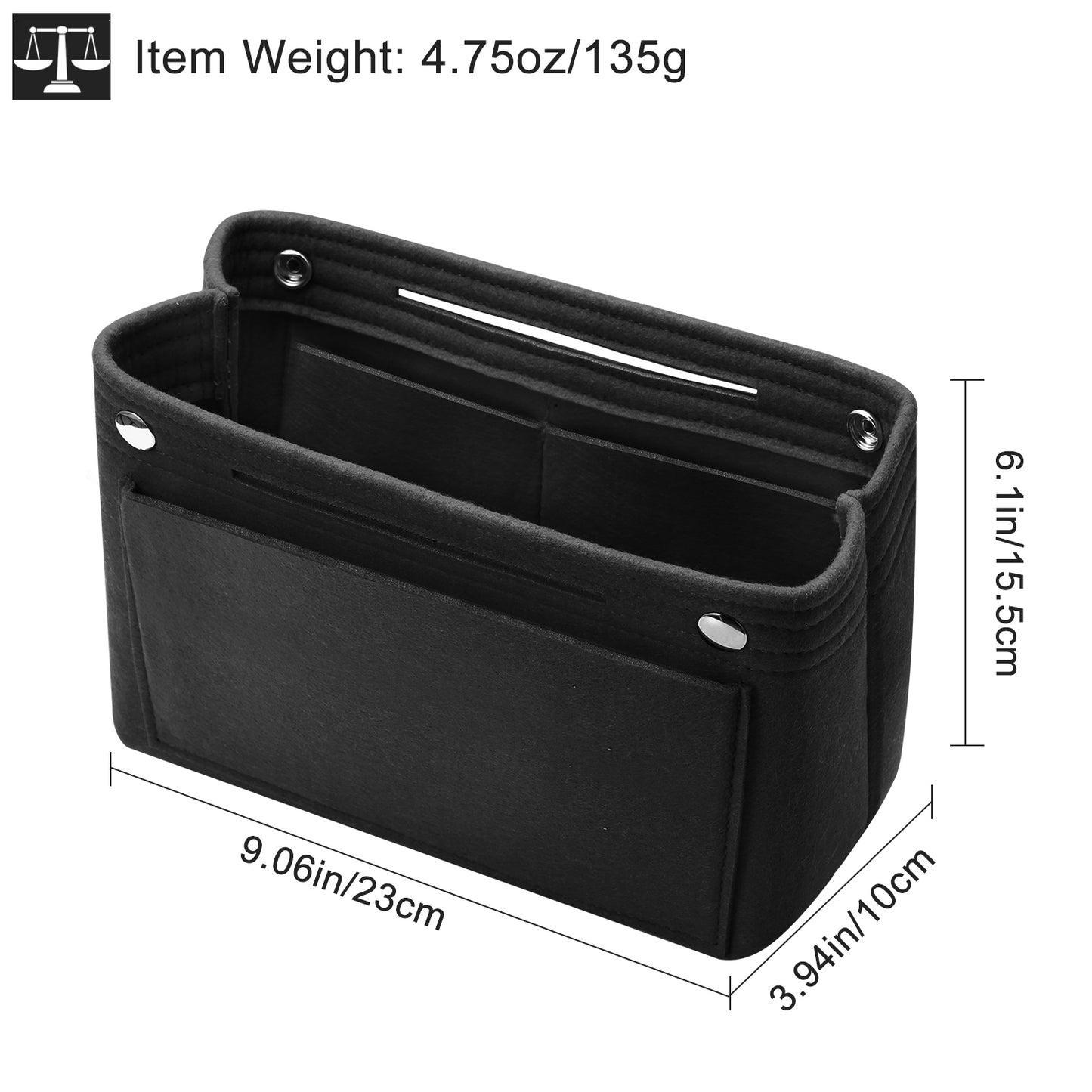 Felt Handbag Insert Organizer Purse Tote Shaper Bag in Bag Cosmetic Bag Handbag Purse Organizer