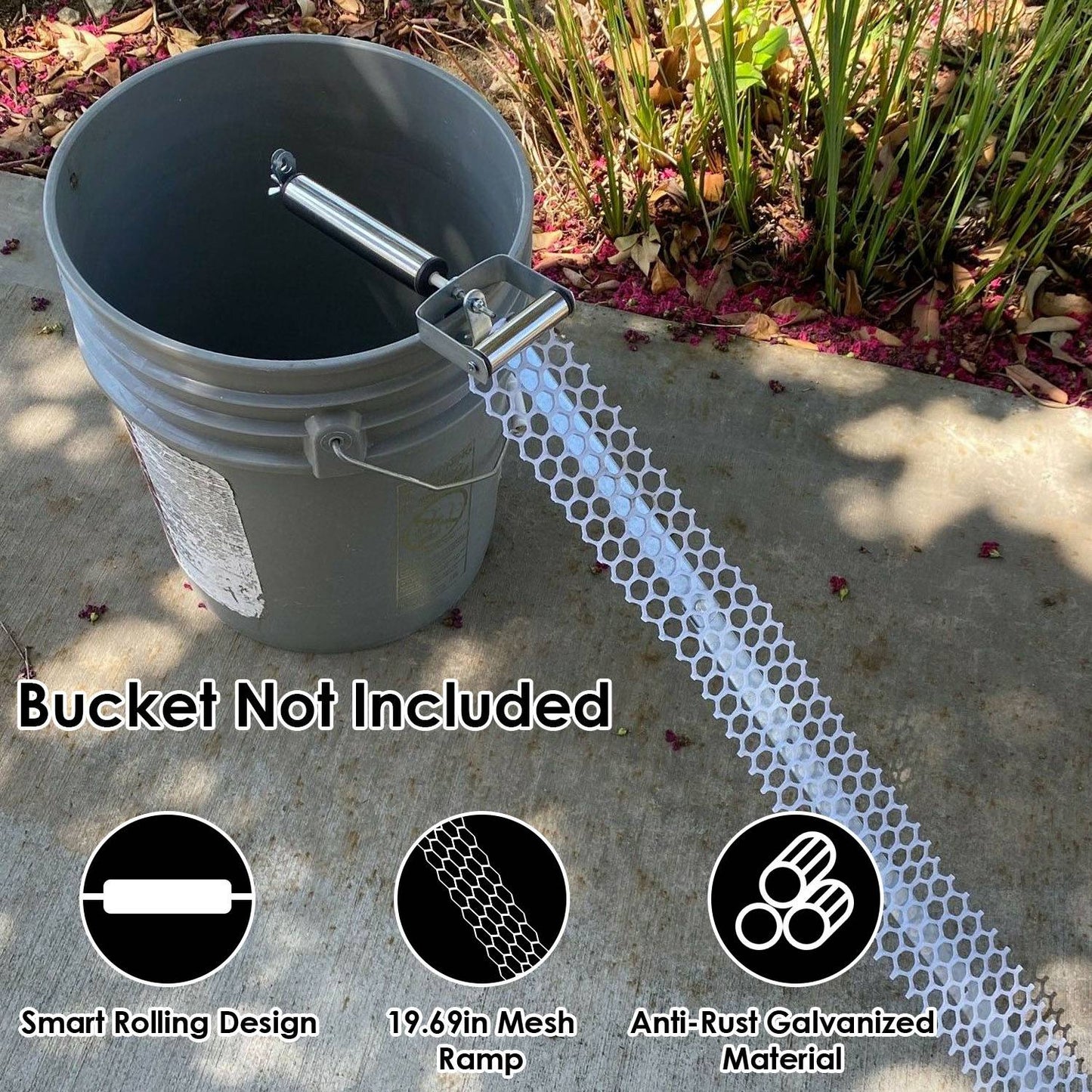 Reusable Mice Rat Mouse Killer Roll Trap Log Rolling Mouse Catcher Rodent Traps Mouse Control w/ 19.69in Mesh Ramp For Mice Rats Rodents Outdoors Indo