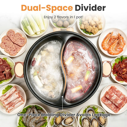 Electric Hot Pot 6L Dual Divider with Independent Controls