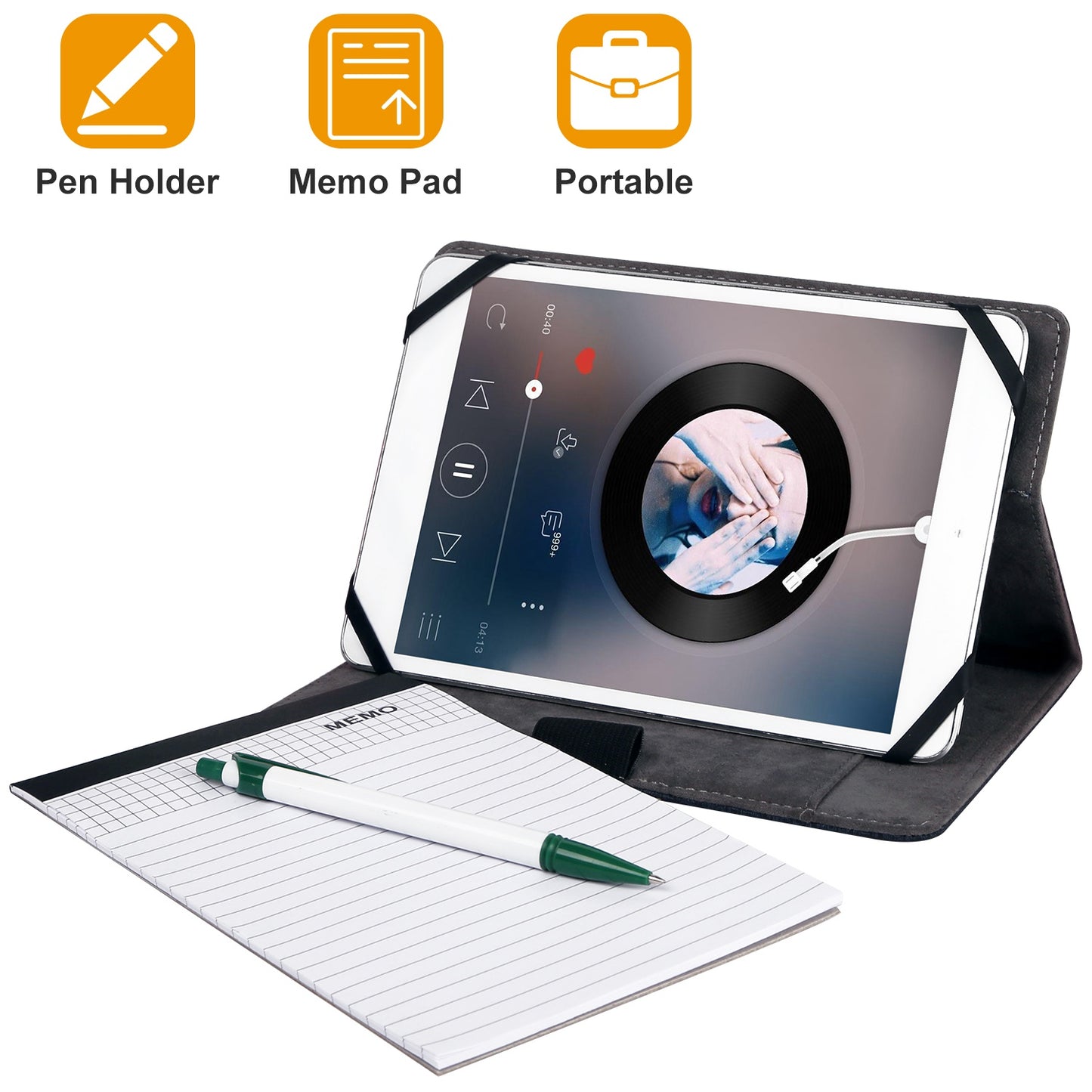 Padfolio Case For 7.9in Tablet PC Business Tablet Portfolio Organizer w/ Notepad Paper