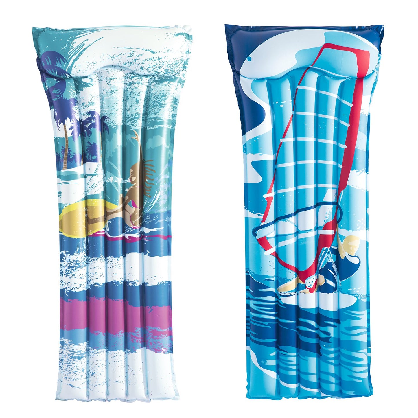 72" Inflatable Pool Float Raft Float Lounge Swimming Pool Mat with Pillow Air Mat Mattress for Adults & Kids