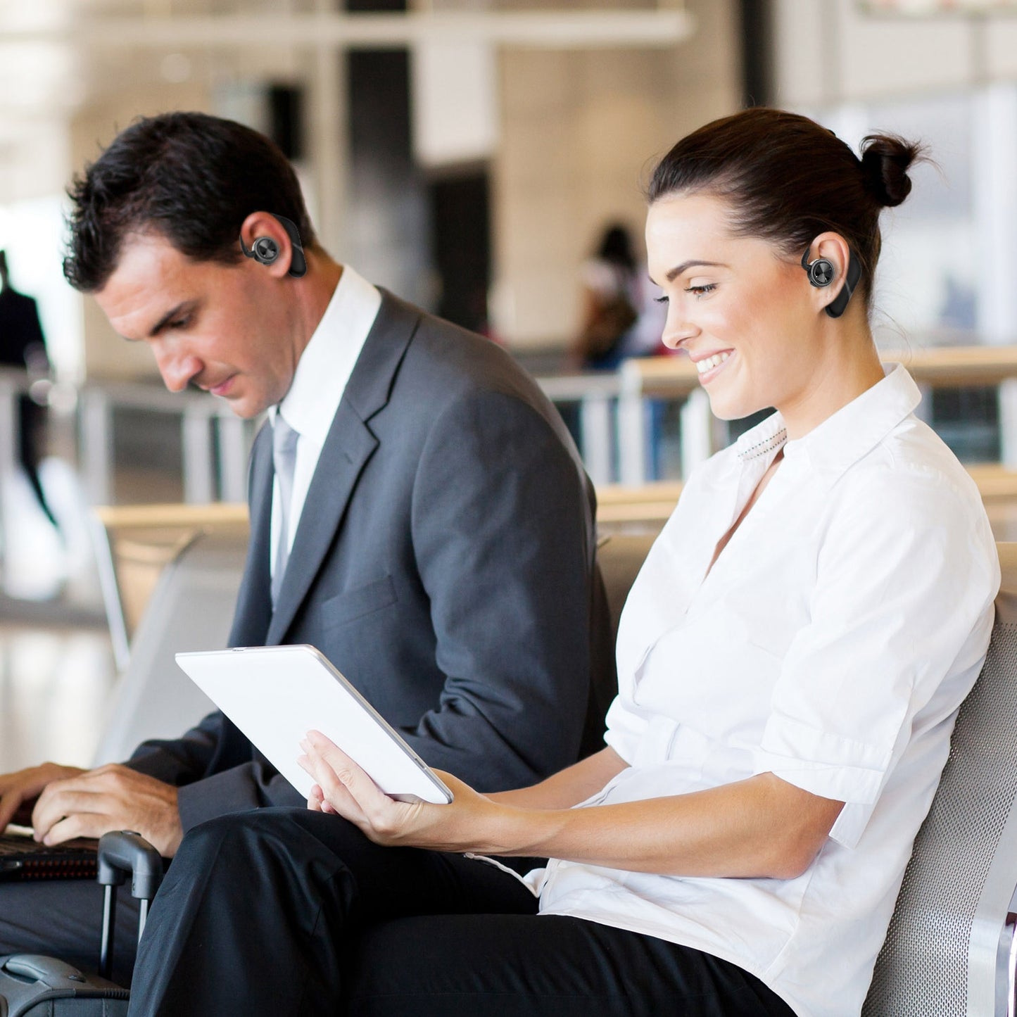 True Wireless Earbuds Wireless V5.0 Stereo Earphones IPX6 Waterproof Headphones 11Hrs Playtime Deep Bass w/ Mic Headsets