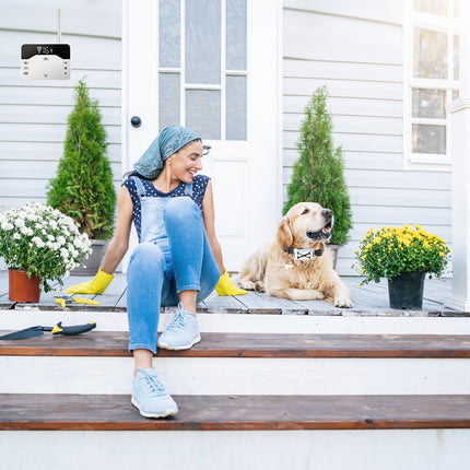 2 In 1 Wireless Electric Dog Fence Waterproof Pet Shock Boundary Containment System Electric Training Collar for Small Medium Large Dogs