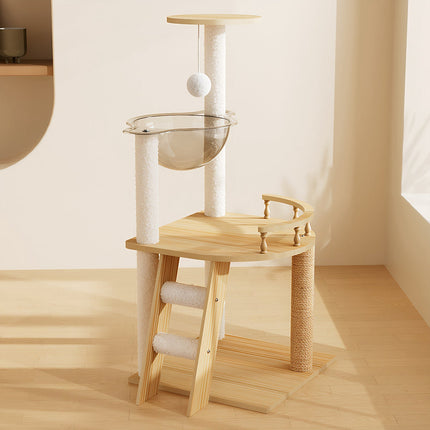 Cat Tree Tower 41" with Acrylic Hammock & Sisal Posts
